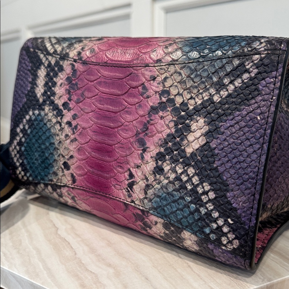 Coach Bag Crosby Python Embossed Leather Carryall… - image 5